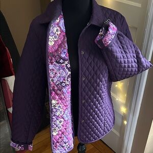 Elegant Purple Quilted Women's Puffer Jacket